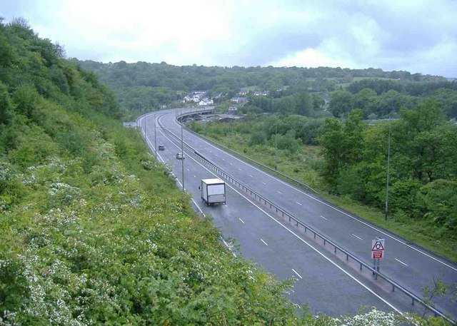 File:The A472 from Newbridge to Hengoed.jpg