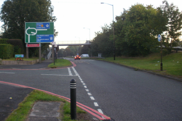 File:A34 approaching M6 - Geograph - 1490755.jpg