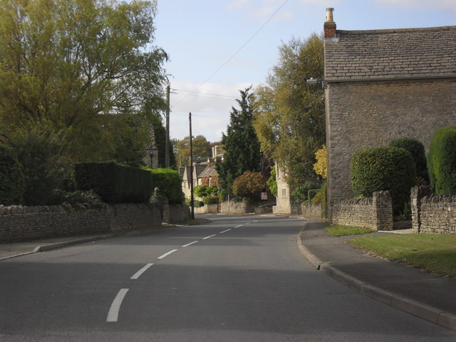 File:The A4095 through Clanfield - Geograph - 1569584.jpg