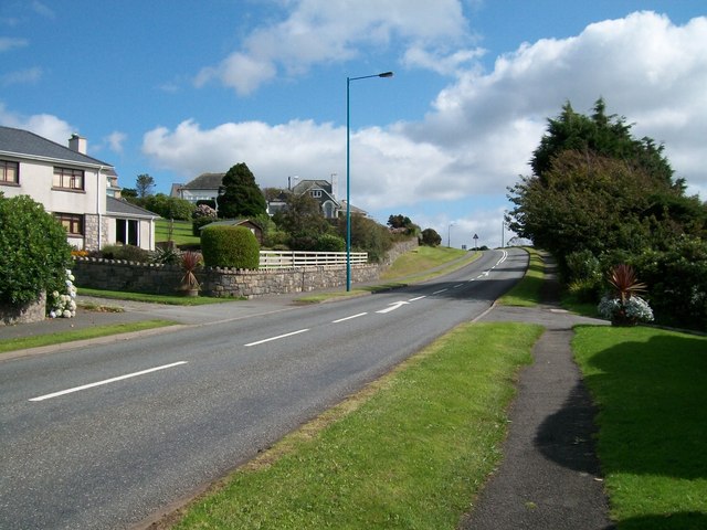 File:The A497 on the eastern outskirts of Criccieth - Geograph - 1480884.jpg