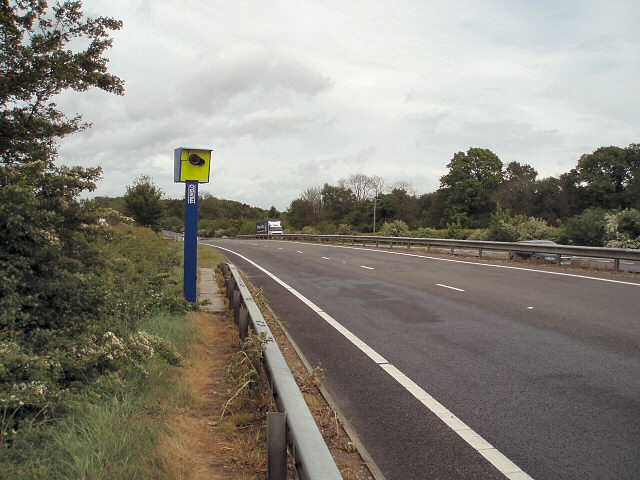 File:Speed camera on the A43 - Geograph - 430843.jpg