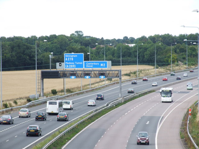 File:Junction 4, M2 Motorway, Kent - Geograph - 1429664.jpg