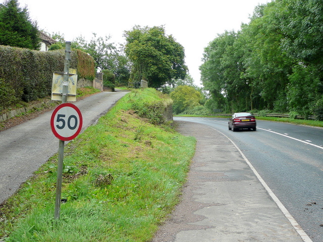 File:A4136 east to Huntley - Geograph - 1470151.jpg