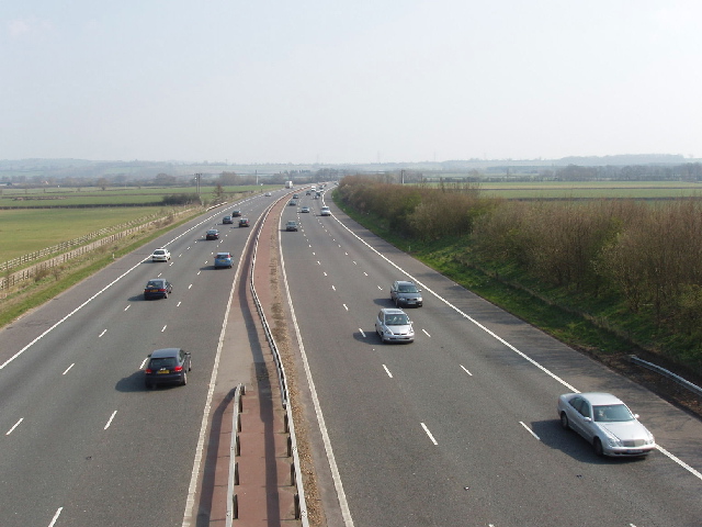 File:M40 from Field Road Bridge, Murcott - Geograph - 386677.jpg