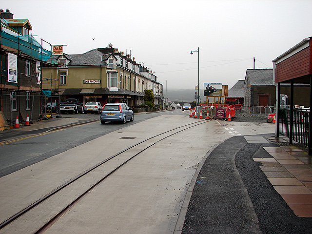 File:New Welsh Highland Railway track at Porthmadog - Geograph - 865716.jpg