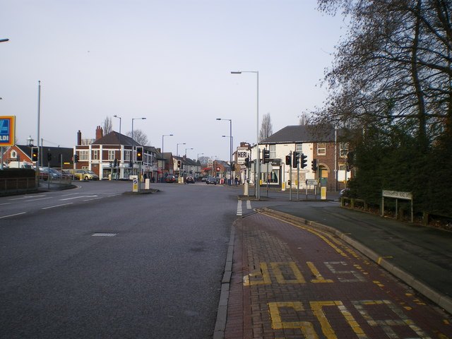 File:Fighting Cocks road junction and lights - Geograph - 1119652.jpg