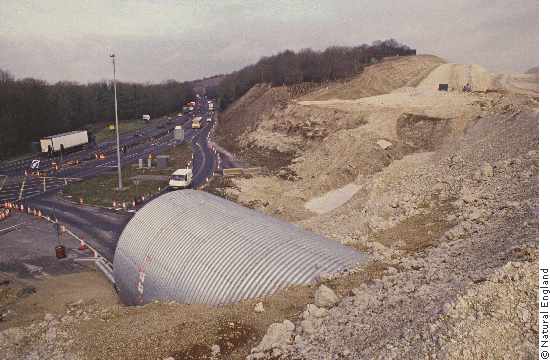 File:A33 Winchester Bypass temporary tunnel - Coppermine - 12156.jpg