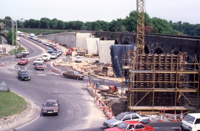 File:Construction of the Eastern Way flyover - Geograph - 1056703.jpg