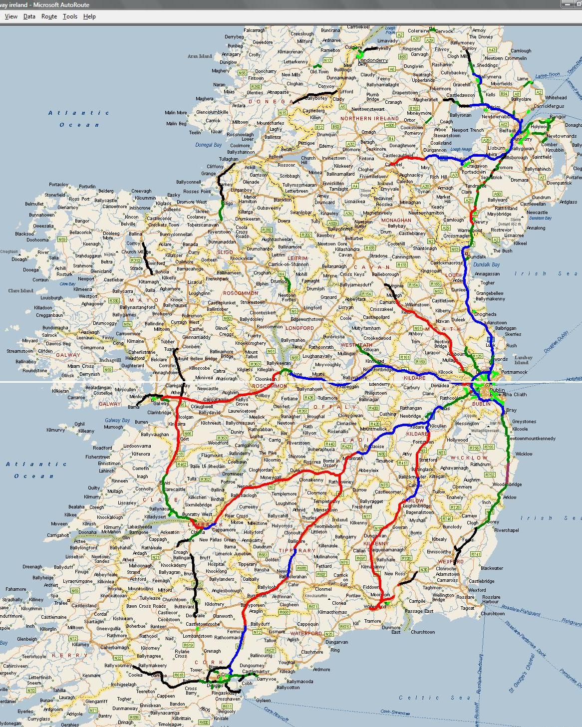 Roads Map   Ireland   Coppermine   17882 