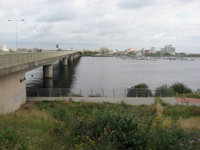 File:Cardiff Bay and Flyover - Geograph - 1446226.jpg