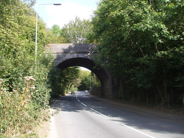 File:Bridge of dismantled railway over the A4119 - Geograph - 1516412.jpg