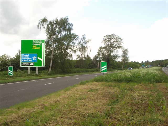 File:A45 to M45 Junction Westbound near Dunchurch - Coppermine - 11764.jpg