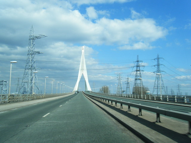 File:A548 on the Dee Bridge approach (C) Colin Pyle - Geograph - 3395924.jpg