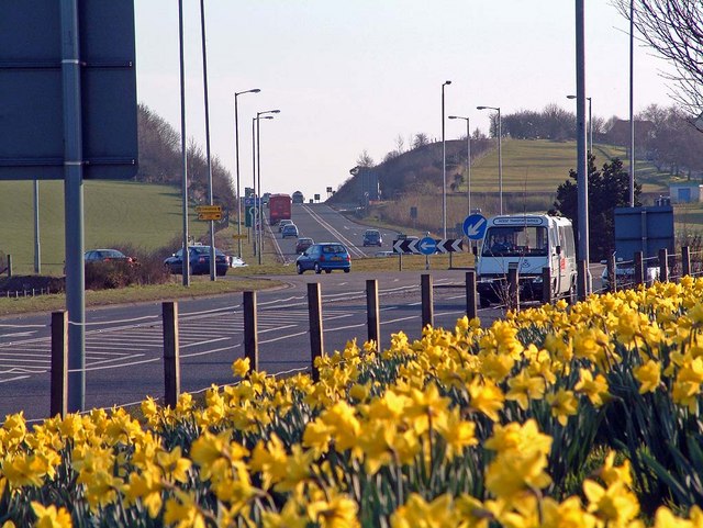 File:A77 South (Holmston Roundabout, Ayr) - Geograph - 344551.jpg