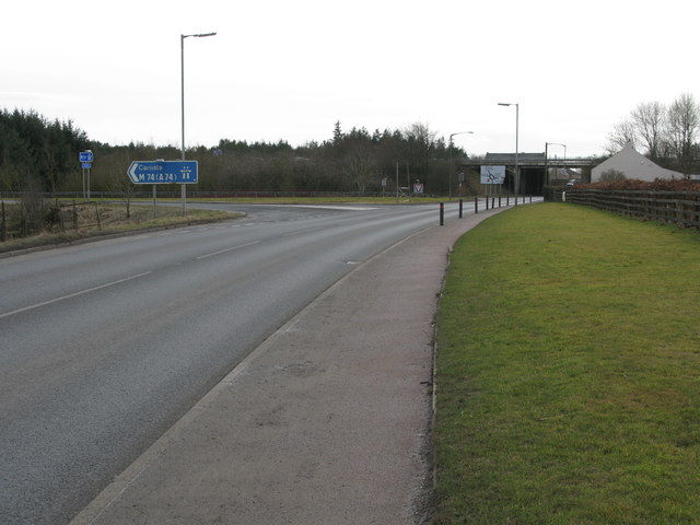 File:A71 - M74 Road Junction - Geograph - 1789409.jpg