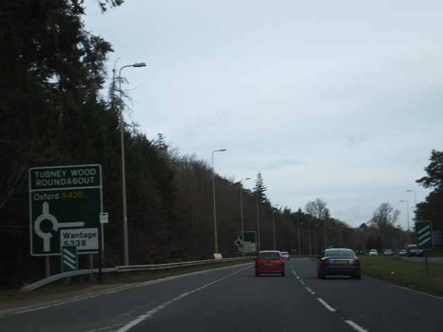 File:A420 in Tubney Wood - Geograph - 2745611.jpg