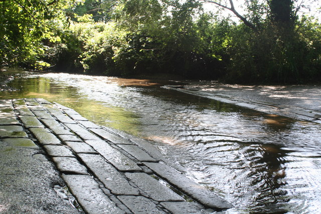 File:Ford on the River Gannel at Trerice Mill - Geograph - 1390459.jpg