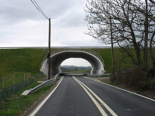 File:The new A470 crosses the old! - Geograph - 3000935.jpg