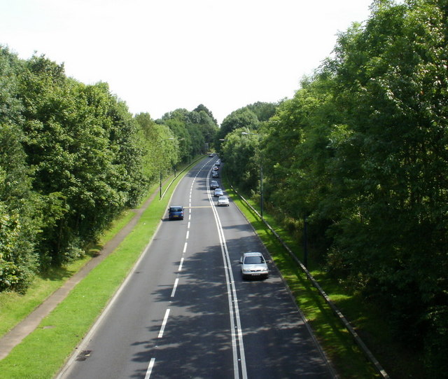 File:Cwmbran Drive south from Pentre Lane - Geograph - 1444596.jpg