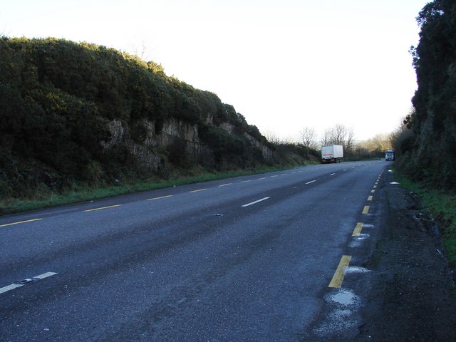 File:Cutting on R600 West Cork Coastal Route - Geograph - 667622.jpg