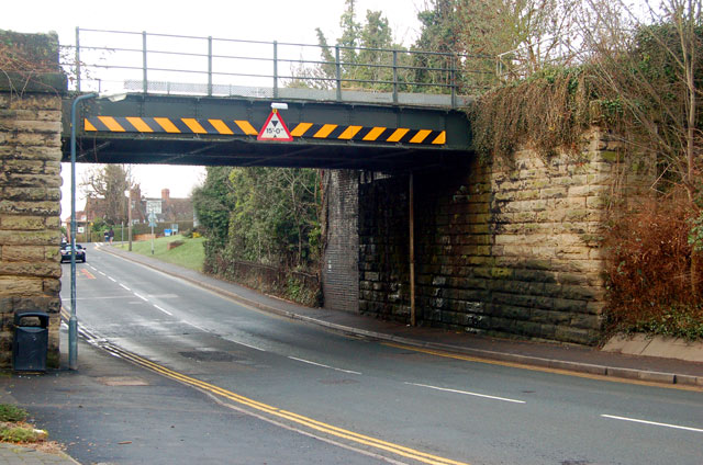 File:Looking west at the railway bridge over Rugby Road - Geograph - 1669987.jpg