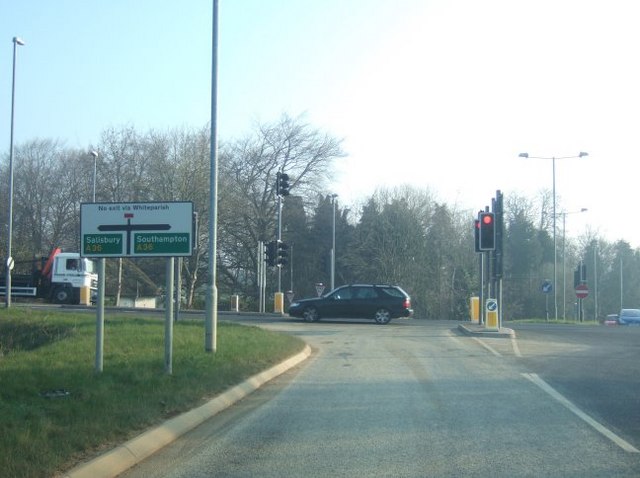 File:The A36 Meets Brickworth Road - Geograph - 378880.jpg