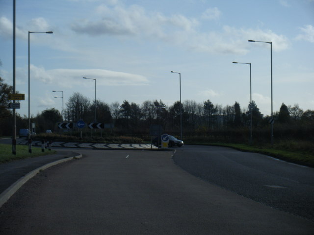 File:Roundabout at A462 and B4156 - Geograph - 1580287.jpg