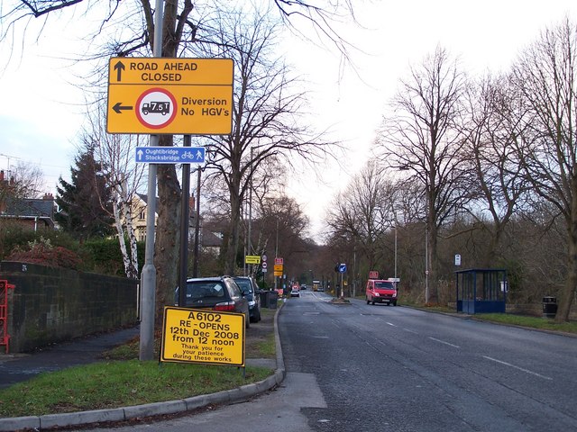 File:Good News for the A6102, near Middlewood Tavern, Oughtibridge - Geograph - 1077623.jpg