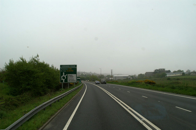 File:The Hayle turning on the A30 - Geograph - 169501.jpg