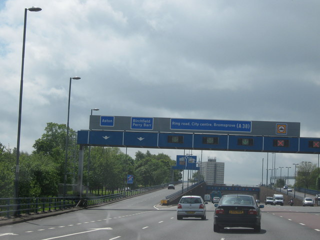 File:A38(M) For Birmingham - Slip Road For Aston, Perry Barr and Birchfield - Geograph - 1291173.jpg