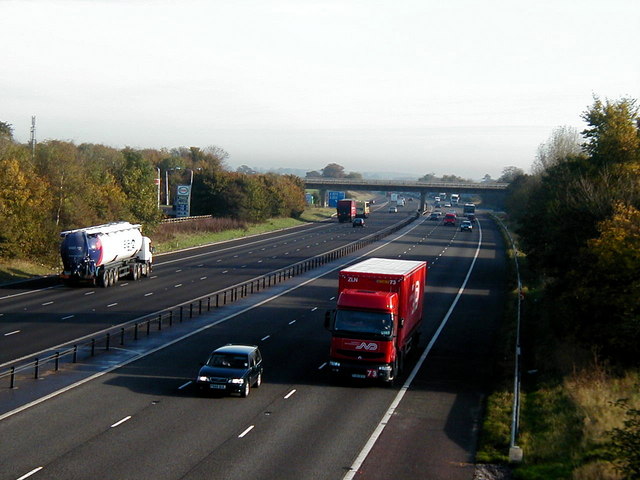 File:The M4 motorway from Leigh Delamere services - Geograph - 214741.jpg