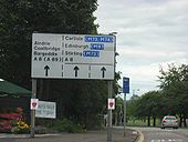 Sign at A8 Baillieston junction - Coppermine - 14227.JPG