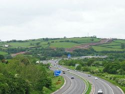 Pipeline descends to the Loughor - Geograph - 177701.jpg