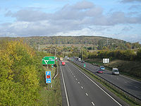 The A5 meets the A49 - Geograph - 1036639.jpg