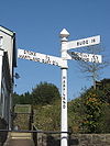 Signpost in Fore Street Hartland - Geograph - 1217647.jpg