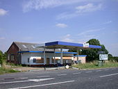 Closed petrol station on A603 - Geograph - 896378.jpg