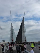 Poole- the Twin Sails Bridge is fully raised.jpg