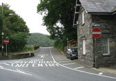 The south bound entry to the A496 below Pont Maentwrog.jpg