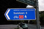 Cycleway direction sign on Isle of Wight - Coppermine - 12219.jpg