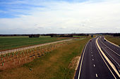 Looking east along new dual-carriageway stretch of A428.jpg