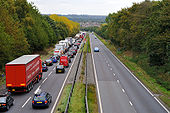 Queue on A38 approaching M1 J28 - Coppermine - 23234.jpg