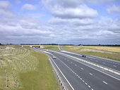 The widened A428 looking west.jpg