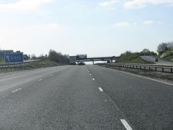 M6 Motorway at junction 1 (C) K. Whatley - Geograph - 1817486.jpg