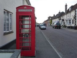 Bere Regis- red phone box in the High Street - Geograph - 3477642.jpg