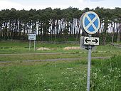 Old Clearway sign, B7078 (old A74) - Coppermine - 18608.JPG