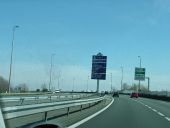 E40 heading east from Calais. I like these signs, stops HGV's blocking the view - Coppermine - 5404.JPG