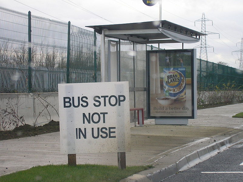 File:New road and bus stops in West Dublin - Coppermine - 16082.JPG