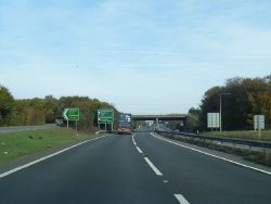 A34 northbound nears the A303 overbridge - Geograph - 4238123.jpg