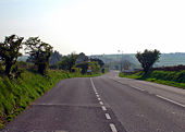 A487, West end of Sarnau village.jpg