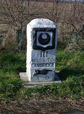 Milestone III Miles to Cambridge - Geograph - 677272.jpg